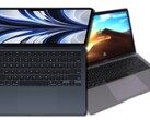 O 2022 Apple MacBook Air com M2 ganha uma luta injusta contra o MacBook Air 2019 baseado na Intel. (Fonte de imagem: Apple &amp; Notebookcheck - editado)