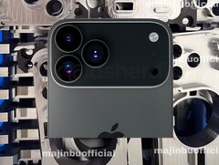 Apple é provável que o iPhone 17 Pro tenha um conjunto de câmeras inspirado no Pixel. (Fonte da imagem: @MajinBu, FPT via YouTube)
